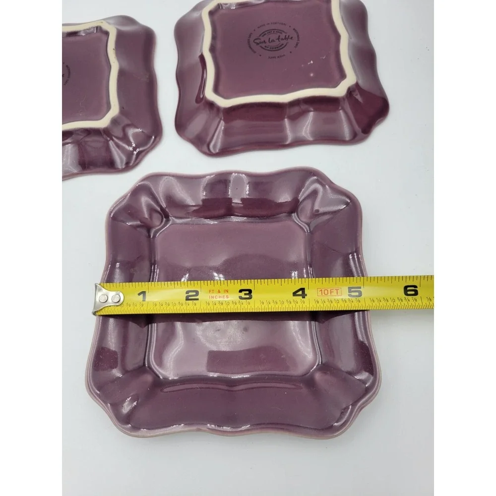 Sur La Table Purple Square 3 Bowls & 4 Small Plates Olive Design Portugal